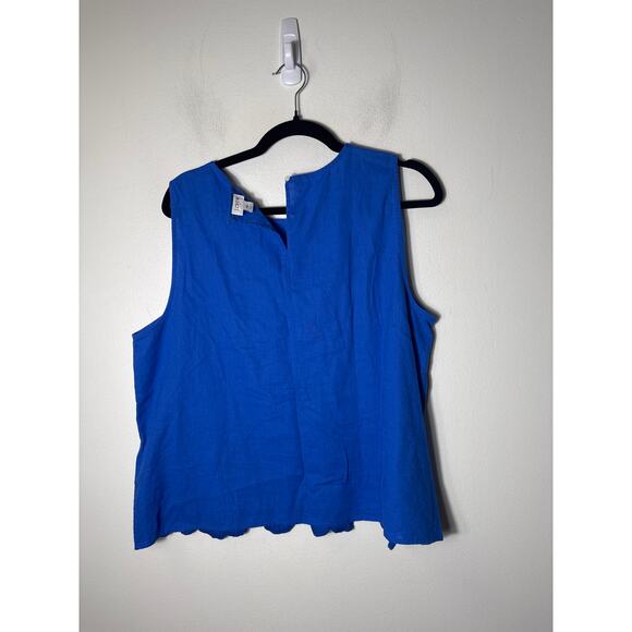 J Crew Cobalt Blue Sleeveless Shell Size XL - Picture 2 of 2